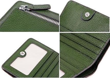 AINIMOER Small Leather Wallet for Women, Ladies Credit Card Holder RFID Blocking Women's Mini Bifold Pocket Purse