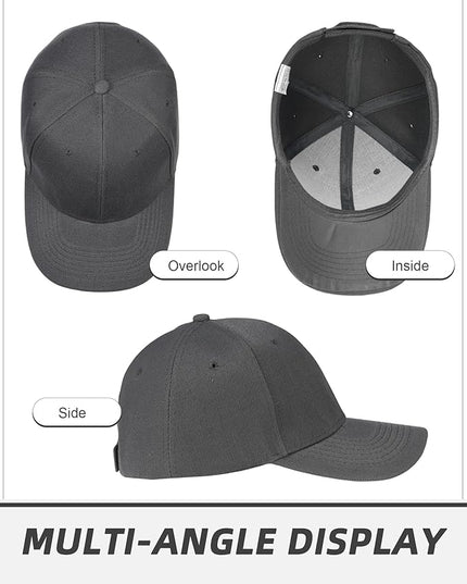 Handepo 24 Pcs Blank Baseball Cap Adjustable Back Strap Plain Blank Camouflage Hat Unisex Baseball Cap for Trucker Men Women