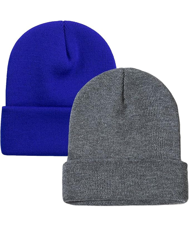 ZOORON 1&2 Pack Beanie for Men Women Slouchy Beanie Hats Winter Knit Caps Soft Ski Hat Unisex