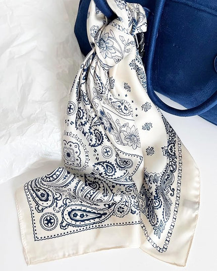 Head Bandanas Scarf for Women Silk Satin Hair Scarf Lightweight Vintage Fashion Square Neck Scarves Gift