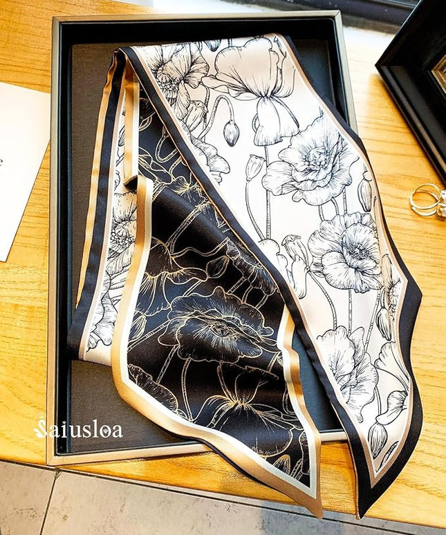 Purse Scarf For Handbags Head Scarves For Women's Hair Bags Scarfs Long Skinny Scarves Fashion Silky