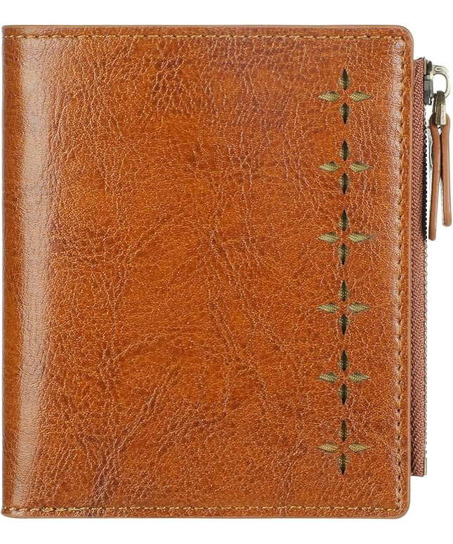 Lavemi Ultra Thin Small Compact Leather Womens Girls Wallets RFID Blocking Credit Card Holder for Women