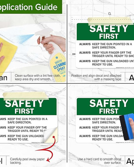 Safety First Always Keep The Gun Pointed In A Safe Direction Sign, 10x7 Inches, 4 Mil Vinyl Decal Stickers Weather Resistant, Made in USA by My Sign Center