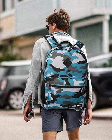 YAMTION School Backpack,17.3 Inch Bookbag Men and Teen Boy School bag with USB Charging Port for High School College