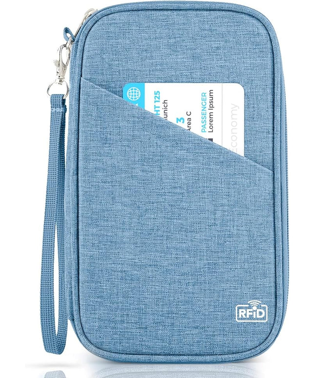 Passport Holder Family, Women Rfid Blocking Passport Wallet, Travel Essentials Premium Wallets, Waterproof Passport Holders Bag for Men Traveling, Travel Document Organizer Credit Cards Case