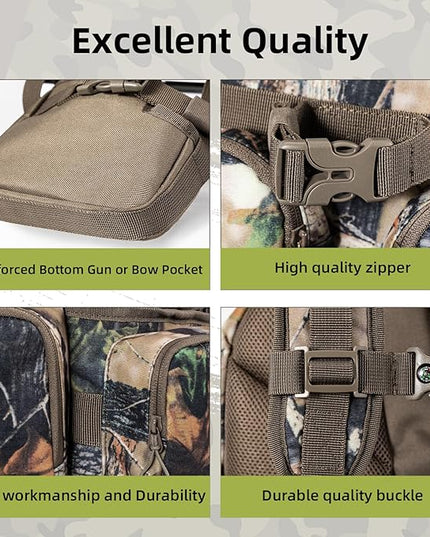 hunting backpack for men Waterproof Camo Pack Hunting gifts for men gear Hunting Day Pack-BlessedBark-35L