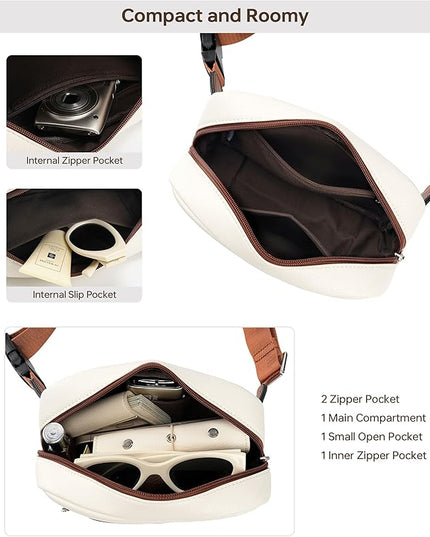 GOINSOUND Fanny Packs Belt Bag For Women Men Everywhere Small Fashion Crossbody Bags Waist Pack Vegan Leather Waterproof Cute Sling Chest Bag For Women - Beige