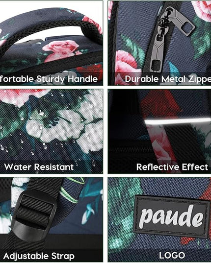 Paude Backpack for Women and Teen Girls,College Backpack Travel Laptop Bookbag for City Trip Office