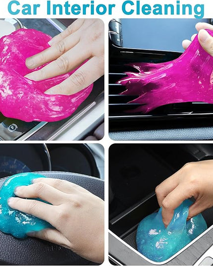 FiveJoy Car Cleaning Gels, 4-Pack Universal Auto Detailing Tools Car Interior Cleaner Putty, Dust Cleaning Mud for PC Tablet Laptop Keyboard, Camera, Printers, Calculator - 320g (2.8oz/pcs)