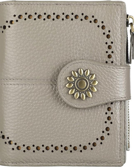 Lavemi Womens Leather Wallet Small Compact RFID Blocking Credit Card Case Purse with Zipper Pocket | Small, Compact, RFID Blocking, Zipper Pocket, Small, Compact