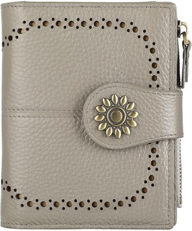 Lavemi Womens Leather Wallet Small Compact RFID Blocking Credit Card Case Purse with Zipper Pocket | Small, Compact, RFID Blocking, Zipper Pocket, Small, Compact