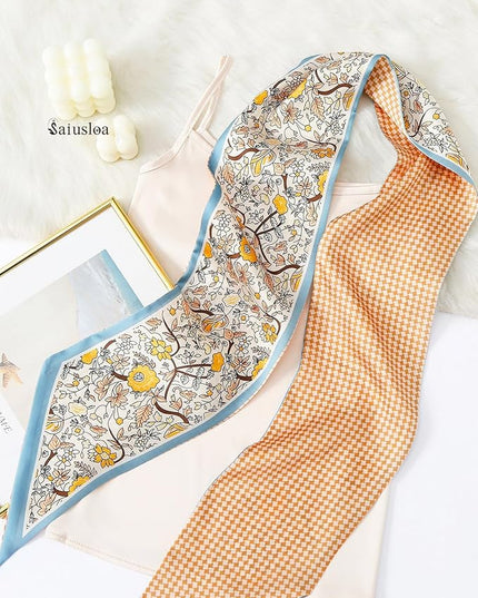 Purse Scarf For Handbags Head Scarves For Women's Hair Bags Scarfs Long Skinny Scarves Fashion Silky