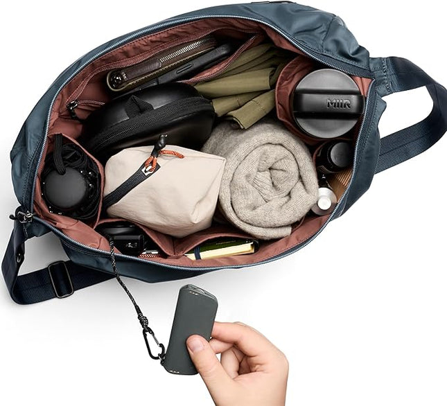 Bellroy Laneway Crescent Bag (12 liter streamlined, crescent crossbody with internal and external pockets, adjustable strap and surprising storage) - BlueSteel