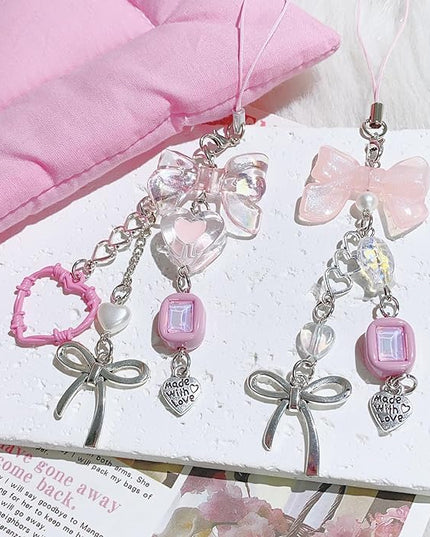 Cute Y2K Phone Charm Aesthetic Phone Charms Accessories Cute PhoneLanyard String for Bag Purse Backpack Airpods Pendants Decor