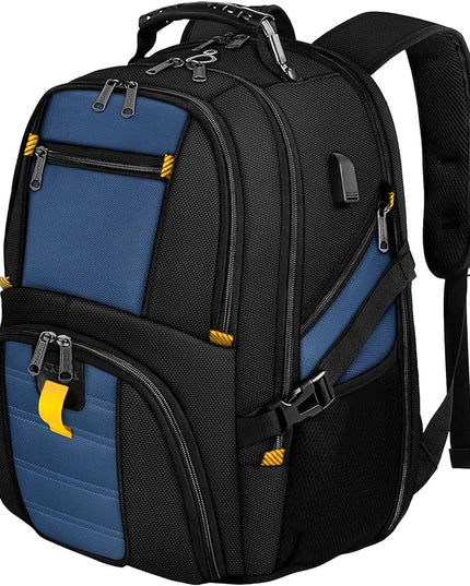 YOREPEK Travel Backpack, Extra Large 50L Laptop Backpacks for Men Women, Water Resistant College Backpack Airline Approved Business Bag with USB Charging Port Fits 17 Inch Computer, Roy Blue