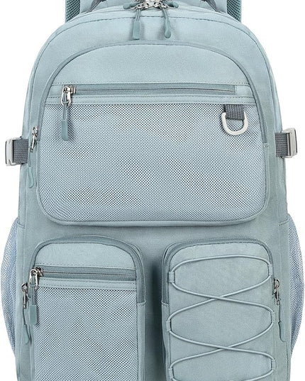 Lohol Water Resistant Backpack with Mulitiple Pockets for School Travel Outdoor College, 15.6 inch Laptop Daypack for Men and Women (Blue)