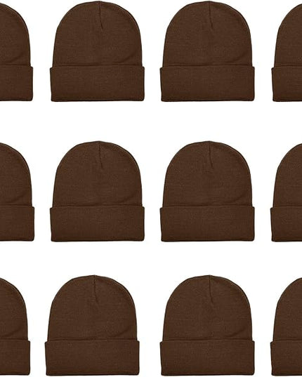 Gelante Unisex Beanie Cap Knitted Warm Solid Color and Multi-Color Multi-Packs