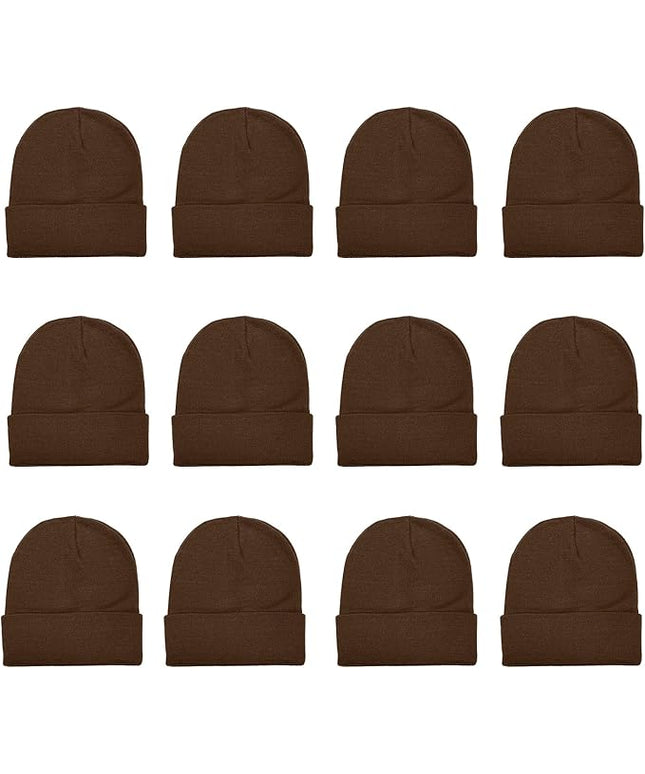 Gelante Unisex Beanie Cap Knitted Warm Solid Color and Multi-Color Multi-Packs
