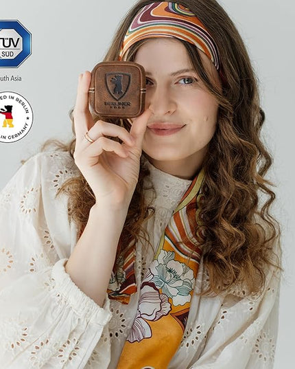 Berliner Bags Vintage Genuine Leather Coin Pouch Lena, Change Purse for Women and Men, Coin purse with snap - Brown