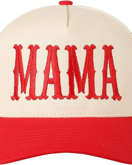 MIRMARU Two-Tone Vintage Canvas Trucker Hats for Men & Women, Adjustable Size Baseball Caps with Trendy Embroidered Design