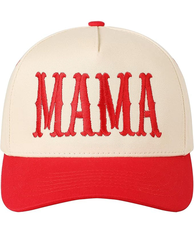 MIRMARU Two-Tone Vintage Canvas Trucker Hats for Men & Women, Adjustable Size Baseball Caps with Trendy Embroidered Design