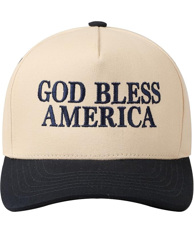 MIRMARU Two-Tone Vintage Canvas Trucker Hats for Men & Women, Adjustable Size Baseball Caps with Trendy Embroidered Design
