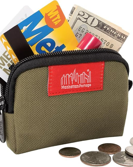 Manhattan Portage Coin Purse With Zipper Closure Pouch Eclectic Colors Credit Card ID Card Jewelry Keys Water Resistant Gift 1000D CORDURA® Everyday Carry