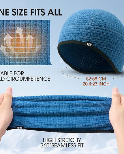 Skull Cap Helmet Liner, Winter Thermal Cycling Cap for Men & Women, Lightweight Cycling Hat for Biking Running Outdoor Work