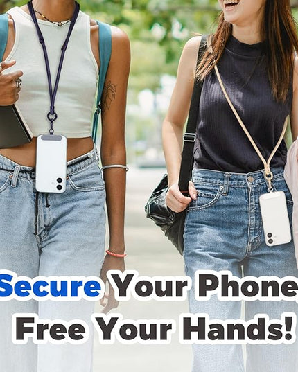 Moyad Crossbody Phone Lanyard, Anti-Theft Cell Phone Strap with 2 Tether Tab for iPhone, Universal Adjustable Neck Holder