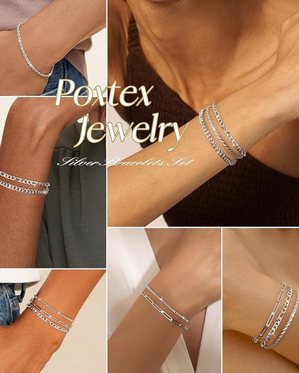 Gold Bracelets Set for Women Stack, Dainty Thick Bracelets Stack for Women Trendy, Simple Thin Gold Plated Cuff Stackable Bracelets With Beaded Cuban Paperclip Snake Rope Bangle Hand Chain Jewelry Gifts for Women Non Tainish
