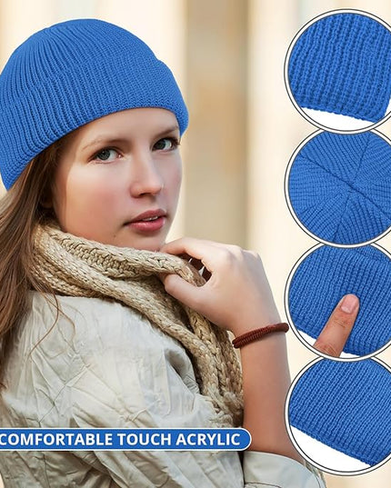 SATINIOR Trawler Beanie Watch Hat Roll-up Edge Skullcap Fisherman Beanie for Women Men