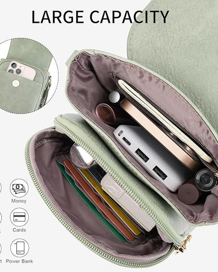 APHISON Small Crossbody Bags for Women Trendy, Leather Phone Wallet Purses Handbags Card Slots with Adjustable Guitar Strap