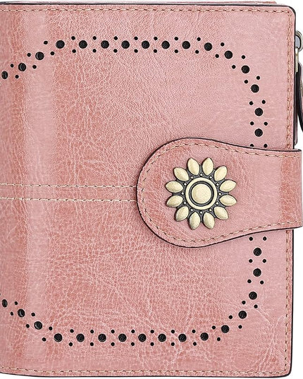 Lavemi Womens Leather Wallet Small Compact RFID Blocking Credit Card Case Purse with Zipper Pocket | Small, Compact, RFID Blocking, Zipper Pocket, Small, Compact