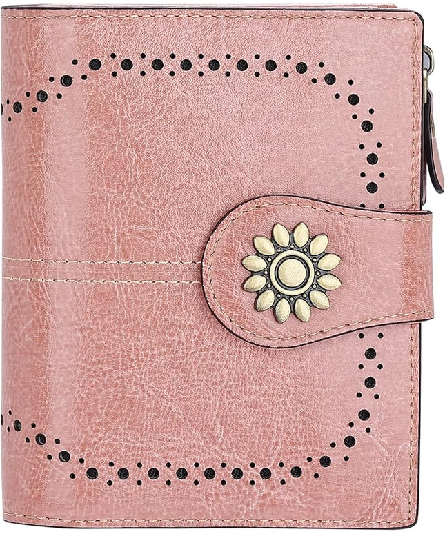 Lavemi Womens Leather Wallet Small Compact RFID Blocking Credit Card Case Purse with Zipper Pocket | Small, Compact, RFID Blocking, Zipper Pocket, Small, Compact