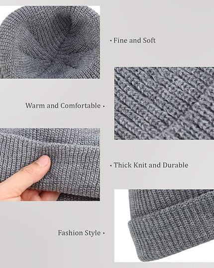 SATINIOR Trawler Beanie Watch Hat Roll-up Edge Skullcap Fisherman Beanie for Women Men