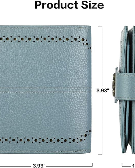 Lavemi Womens Leather Wallet Small Compact RFID Blocking Credit Card Case Purse with Zipper Pocket | Small, Compact, RFID Blocking, Zipper Pocket, Small, Compact