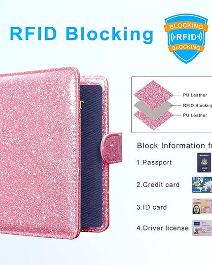 Passport Holder Cover, ACdream Protective Premium Leather RFID Blocking Wallet Travel Case for Passport/Credit Card/Air Ticket,