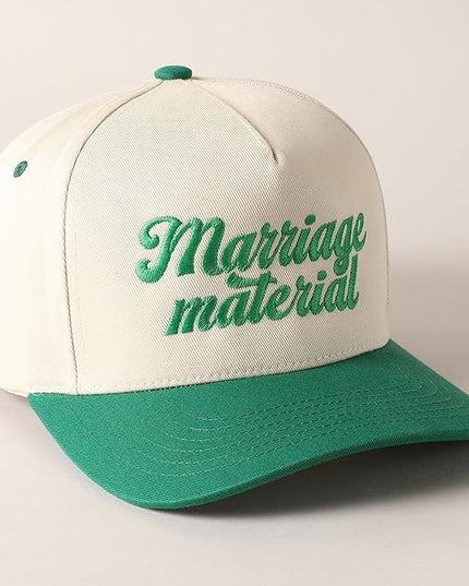 MIRMARU Two-Tone Vintage Canvas Trucker Hats for Men & Women, Adjustable Size Baseball Caps with Trendy Embroidered Design
