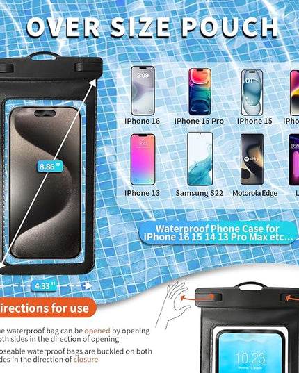 HEYSONG Bluetooth Shower Speaker + Waterproof Phone Pouch – Rugged & Ready for Any Wet Adventure