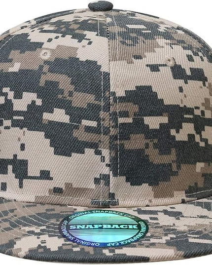Classic Snapback Hat Cap Hip Hop Style Flat Bill Blank Solid Color Adjustable Size