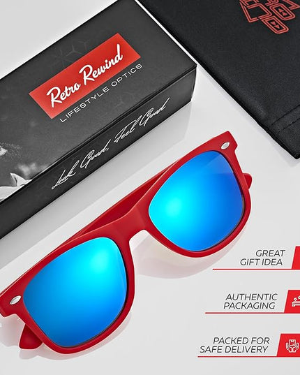 Retro Rewind Polarized Sunglasses for Men and Women - UV Protection Classic Sun Glasses