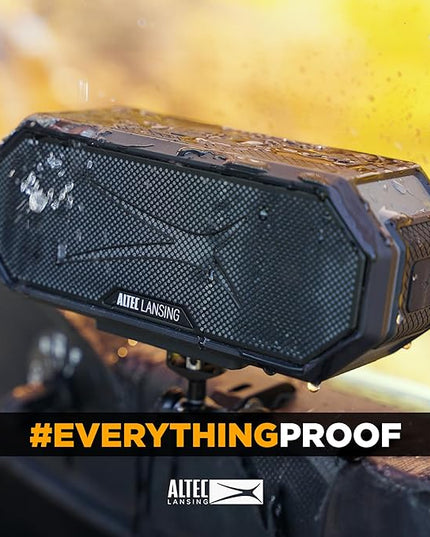 Altec Lansing Loud Portable Speakers Bluetooth Wireless Waterproof - MultiColor LED, 20 Hour Playtime, Mount Included | HydraBLAST 2.0 Magnetic Bluetooth Speaker for Travel, Home and Outdoor Adventure