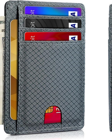 Artpaxy Slim Wallet for Men & Women, Minimalist Front Pocket Card Holder for Travel, RFID Blocking, Water Resistant Nylon Wallet for ID & Cash & Credit Card