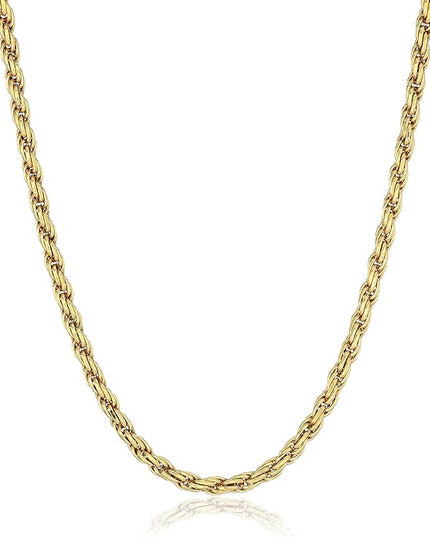 Amazon Essentials Sterling Silver Diamond Cut 14 Inches Rope Chain Necklace