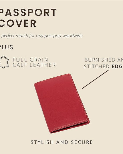 Maruse Italian Leather Passport Cover for Men and Women, Handmade in Italy