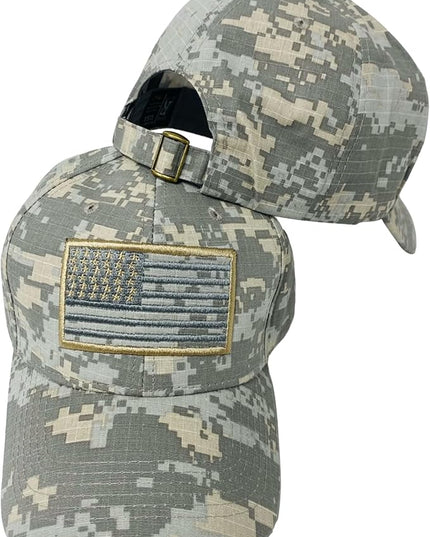 Roytrense Embroidered American Flag Unisex Baseball Cap (100% Cotton)