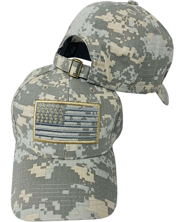 Roytrense Embroidered American Flag Unisex Baseball Cap (100% Cotton)