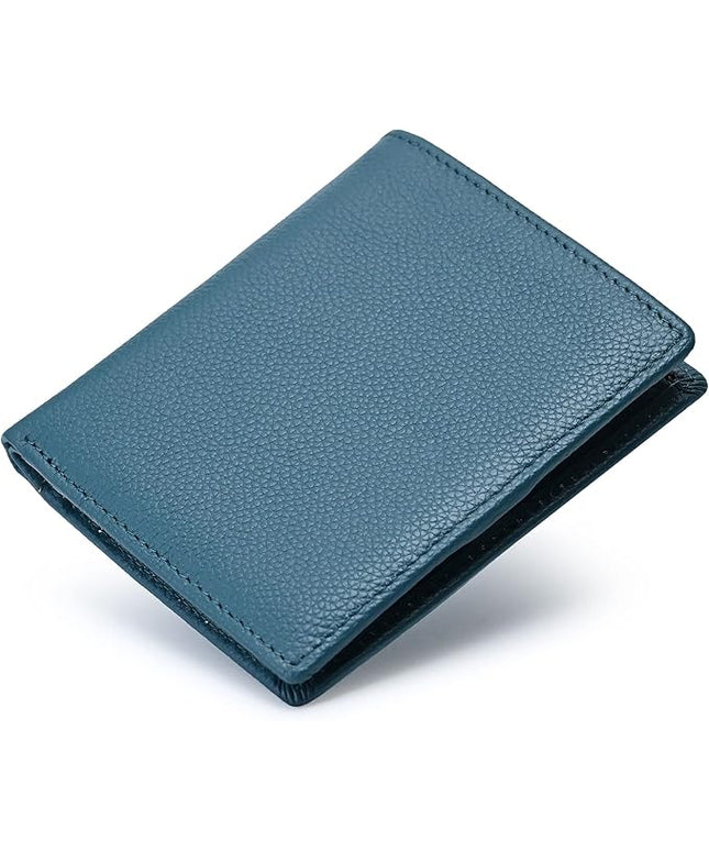 Bveyzi Ultra Slim Small RFID Wallet for Women, Leather Tiny Thin Bifold Pocket Ladies Wallet