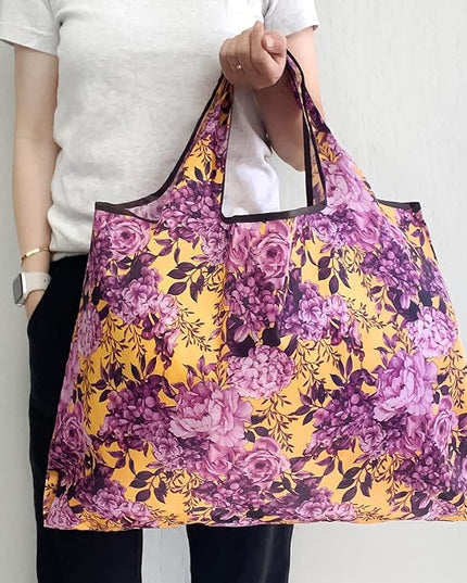 allydrew Large Foldable Tote Nylon Reusable Grocery Bags