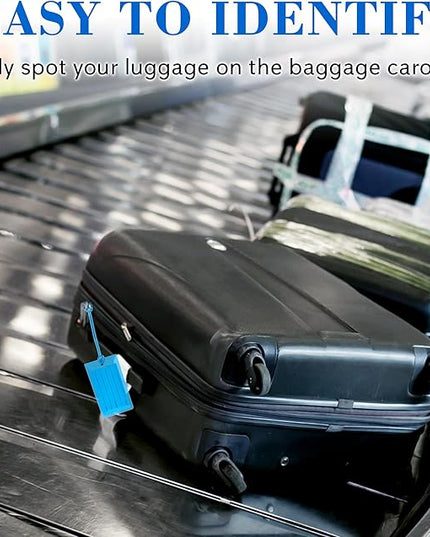 20 Pack Luggage Tags for Suitcases, Airplane Travel Essentials for Flying, International Travel Must Haves, and Luggage Accessories by Sodsay